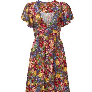 Auguste Magnolia Violet Midi Dress